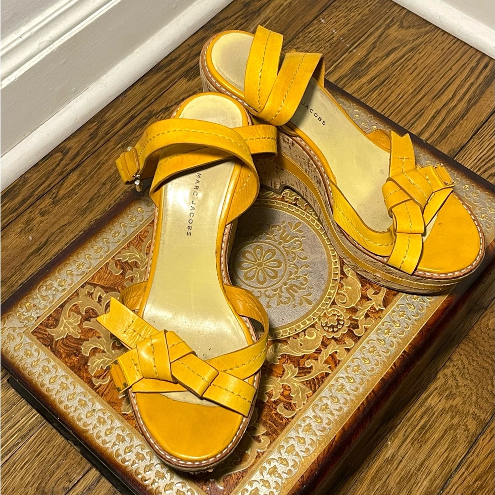 Yellow Marc Jacobs Platform Sandals